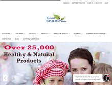 Tablet Screenshot of naturalsnackstore.com